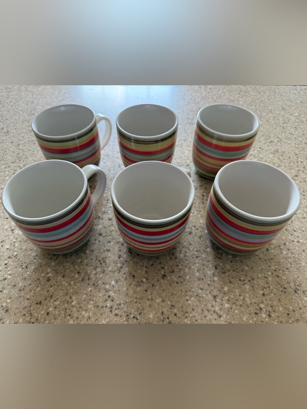 Set of 6 Pier One mugs